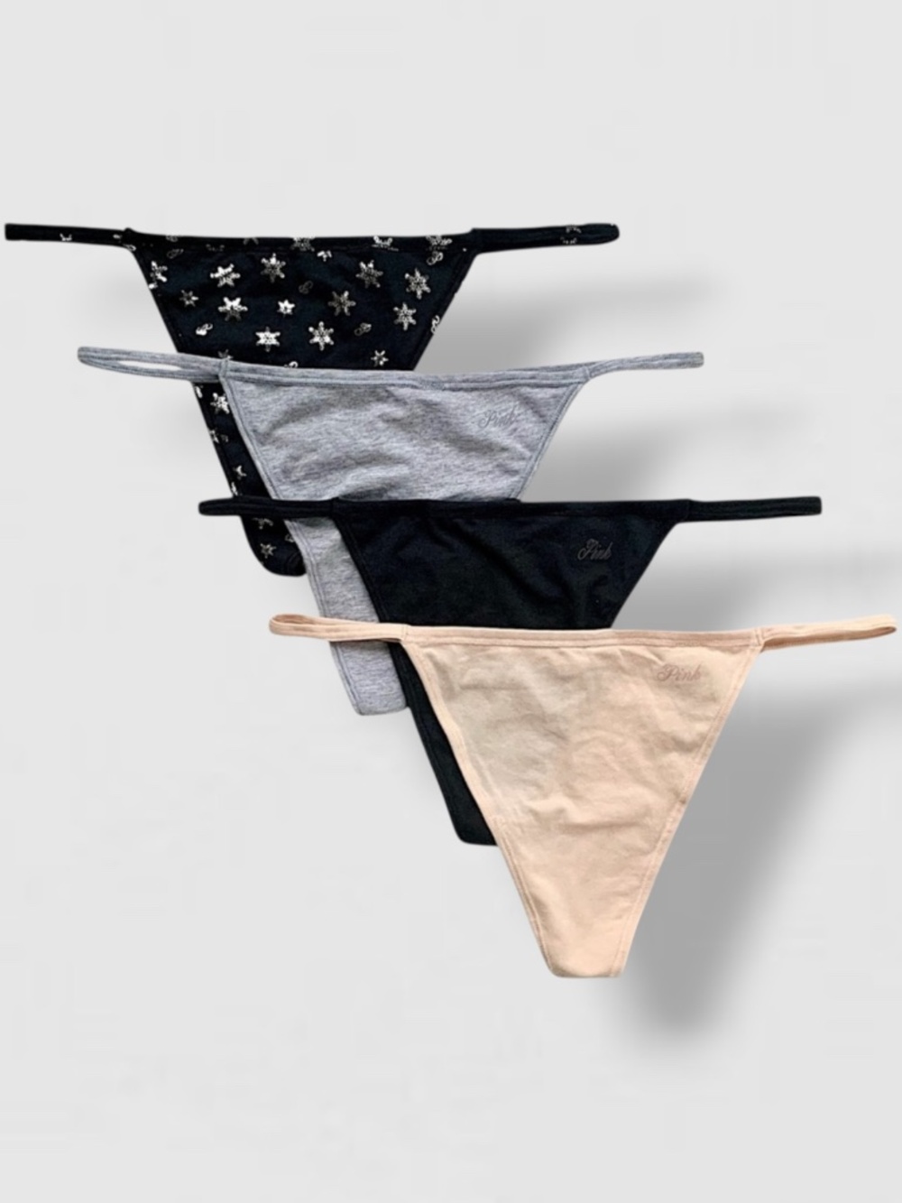 Victoria’s Secret 4pk V-string Panties Lot of 4 XXL New